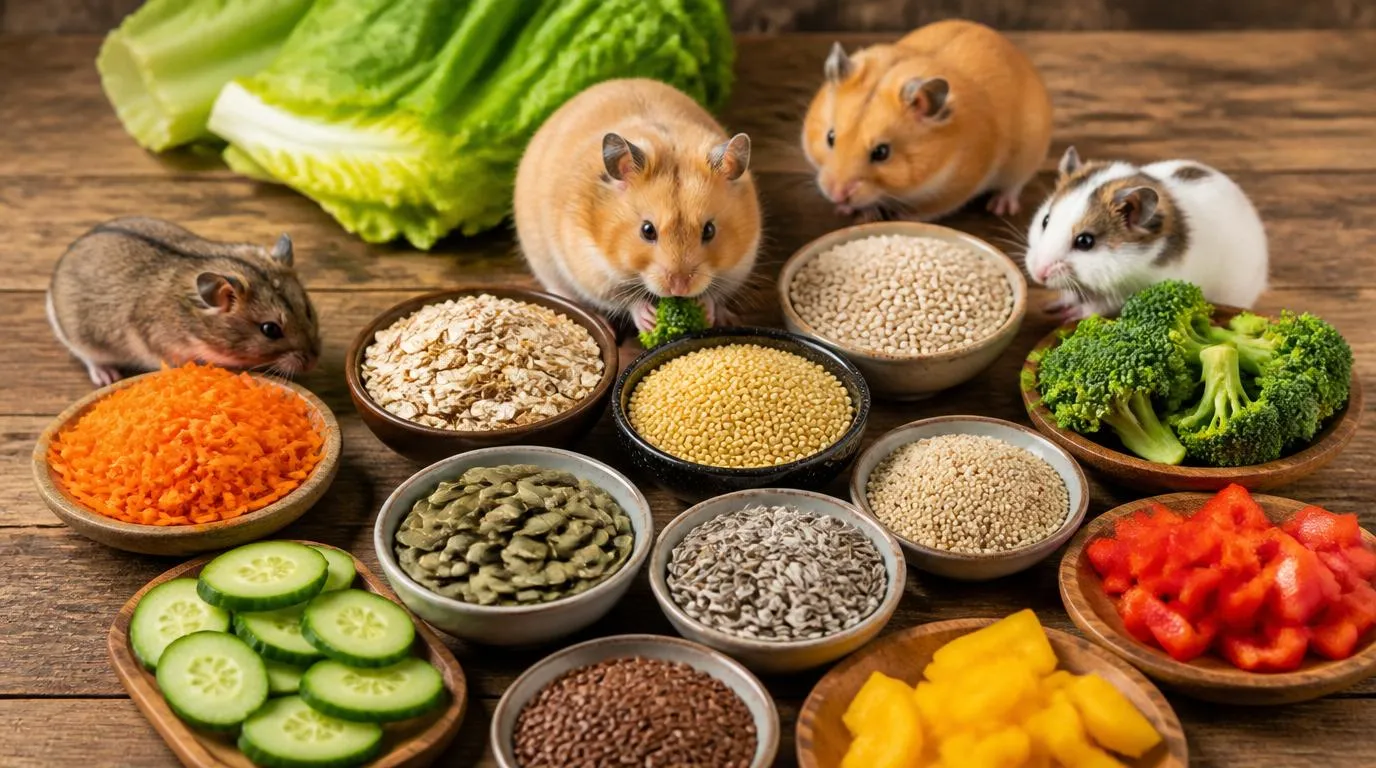 Fresh vegetables for hamsters